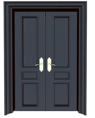 Jianou double door double door mahogany door living room door 3d model