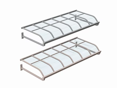 Modern Canopy Glass Awning Shade 3d model