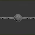 Classic Metal Sword With Long Blade And Decorative Hilt Isolated On Gray Background