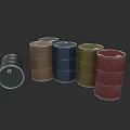 Various Colored Industrial Storage Drums for Oil and Chemical Storage