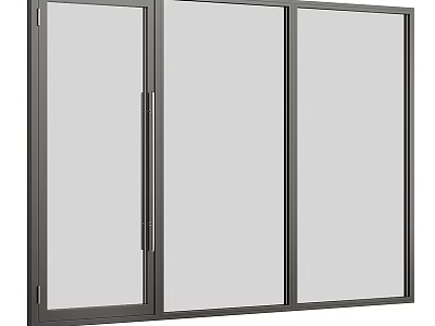 Modern Casement Window Design With Clear Glass Panels And Sleek Frame For Home 3d model