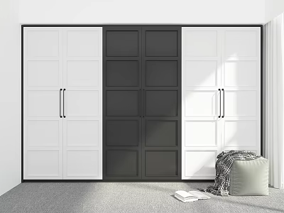 Modern Wardrobe Custom Coat Cabinet Whole Wardrobe 3d model