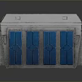 Household Storage Organizer With Blue Compartments And Gray Lid For Home Use