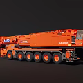 KATO Orange Heavy Duty Crane Truck With Multiple Wheels And Lifting Boom