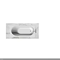 Modern White Bathtub Design With Marble Countertop And White Base