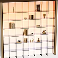 Stylish Modern Multi Shelf Bookcase With Books Decorative Items Small Ornaments And Figurines