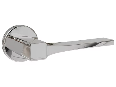 Sleek Chrome Plated Door Handle With Modern Metallic Design And Smooth Grip 3d model