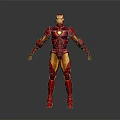 Iron Man Game Movie Character With Red And Gold Armor Standing Pose