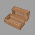 Modern Wooden Box Storage Box Toolbox Package Box 3d model