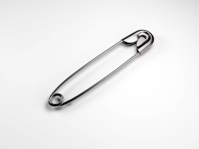 Safety Pin Hardware Tool Stainless Steel Metal Design For Daily Use 3d model