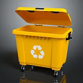 Modern trash can outdoor trash can public trash can sorting trash can 3d model