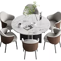 Dining table and chair combination 3d model