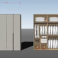 Modern Wardrobe Design With Hanging Rods Shelves And Storage Drawers For Organized Clothing Storage