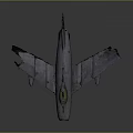 Vintage Silver Fighter Jet Model With Detailed Cockpit And Landing Gear On Dark Background