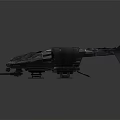 Sci Fi Fighter Spaceship Model Featuring Mechanical Structure Multiple Engines And Red Accents 3d model
