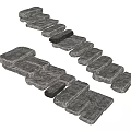 Green Slab Steps Park Steps Old Slab Steps Country Stone Steps Natural Slab Steps New Chinese Landscape Setstone Steps Stone Path 3d model