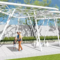 Modern gallery frame special-shaped child-parent gallery frame 3d model