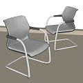 Modern Office Chairs with Black Mesh Back Seat and Metal Frame Design in Bright Office