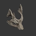 Silver Wolf Mask Sculpture With Detailed Texture On Dark Background