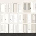 Various Swing Doors In Different Styles For Home Interior Design 3d model