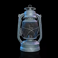 Vintage Metallic Candle Lantern With Glass Shade And Handle Design