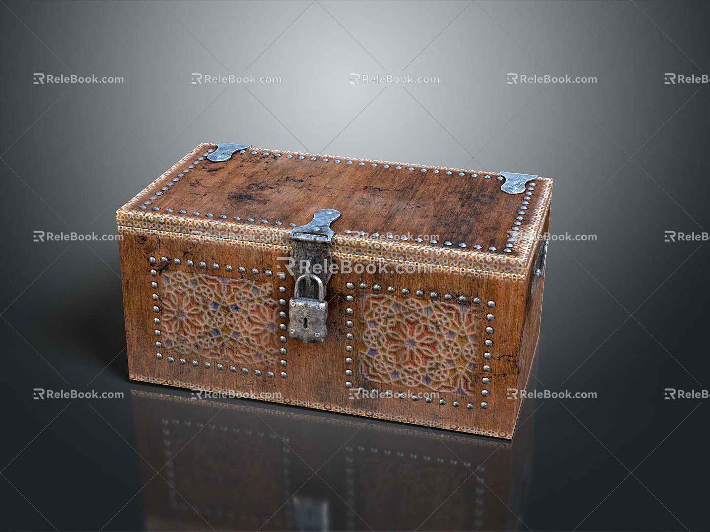 Cartoon Box Treasure Box Treasure Box Jewelry Box 3d model