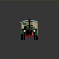 Mack & Sons Wagon Works 1880 Green Model With White Roof And Red Wheels