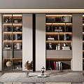 Modern bookcase combination 3d model