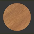 Stylish Round Orange Table With Blue Cross Base And Smooth Wooden Top