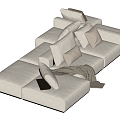 Modern Multiplayer Sofa Large Flat Multiplayer Sofa 3d model