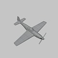 American fighter P51 Mustang 3d model