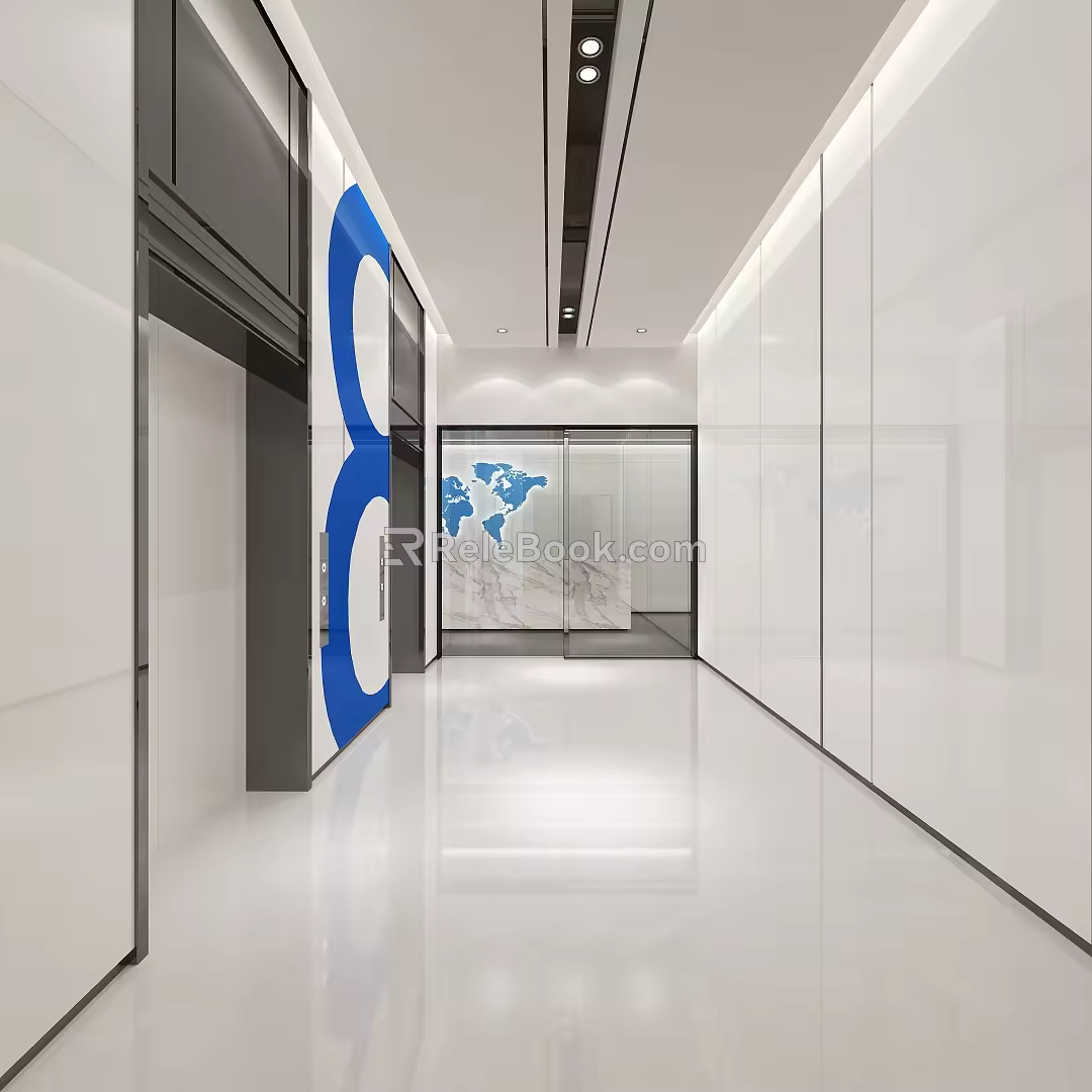 Elevator hall 3d model