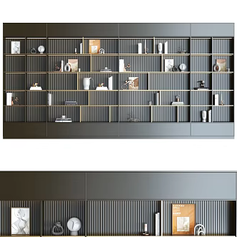 Modern Bookcase Combination Bookcase Study Bookcase Full Wall Bookcase Italian Bookcase 3d model