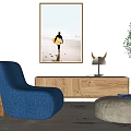 Modern single sofa 3d model