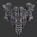 Advanced Metallic Sci-Fi Spaceship Model With Intricate Details And Reflective Surfaces