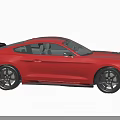 Red Ford Mustang Sports Car With Sleek Design Dual Doors And Sporty Wheels