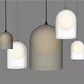 Modern Multiple Metal Dome Shaped Pendant Lights With Stylish Design 3d model