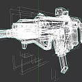 Futuristic Tactical Weapon Featuring Mechanical Design Advanced Sight And Sleek Finish 3d model