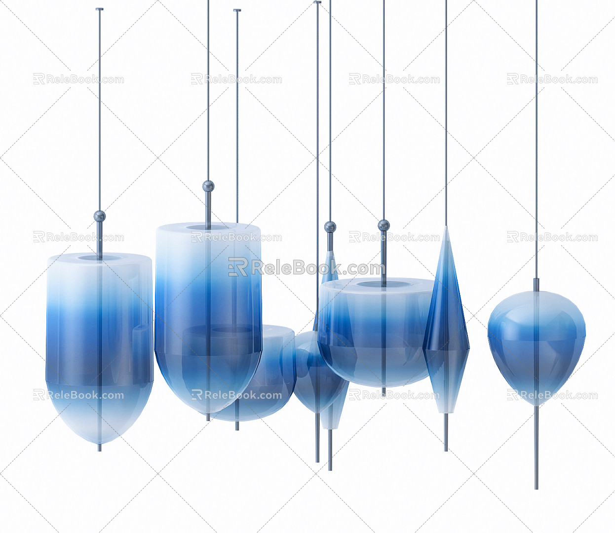 Modern chandelier 3d model