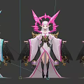 Multiple Game and Movie Characters With Various Colored Wings and Flowing Costumes