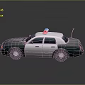 Green And White Taxi Sedan With Roof Light And Antenna