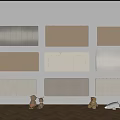 Soft bag bedside back bed back 3d model