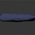 Comfortable Car Seat Cushion In Blue Color With Two Red Buttons Design