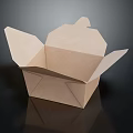 Decorative Ornament Set in Open Brown Paper Box for Home Decor 3d model