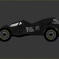 Black Angular Armored Car With Large Wheels Futuristic Design And Aggressive Sleek Look