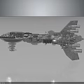Futuristic Aircraft 3D Model With Metallic Texture Multiple Thrusters And Reflective Surface 3d model