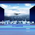 5G AloT Perception Network Sand Table With City Model Drone And Sky Ocean Projection