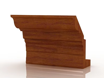 Wooden Decorative Lines With Layered Structure And Brown Wood Grain Texture 3d model