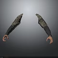 Camouflage Arm Sleeves Model With Detailed Design And Dark Fabric