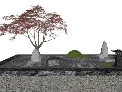 New Chinese style landscape sketch landscape landscape end landscape tree 3d model